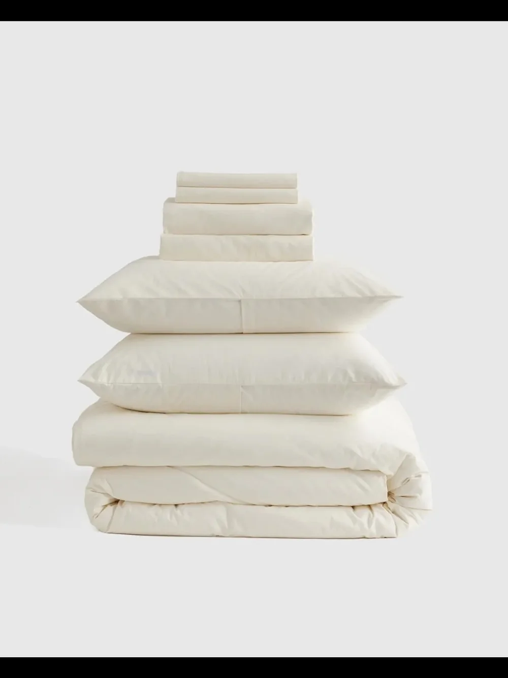 Quince Organic Cotton Deluxe Bedding Bundle - King - Ivory